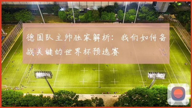 德国队主帅独家解析:我们如何备战关键的世界杯预选赛